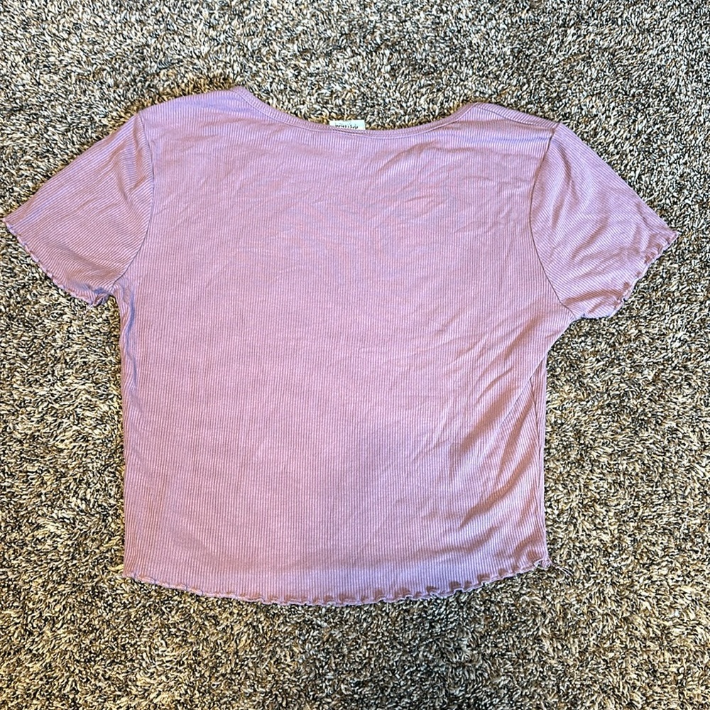 🦋 Tilly’s Lavander Ribbed Top 🦋 - Picture 3 of 3